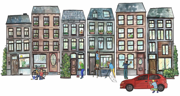 Campagnebeeld van de Lentepoets